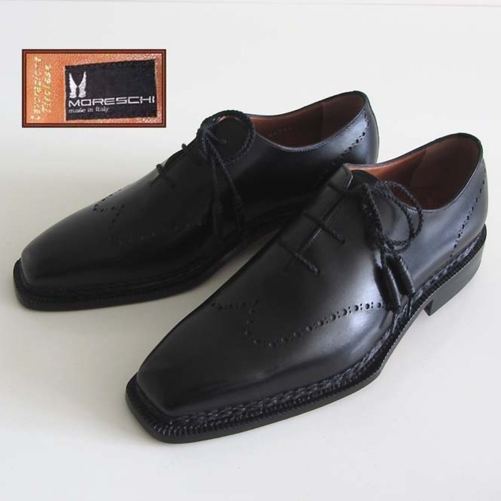 new RARE MORESCHI Tirolese wholecut brogue shoes